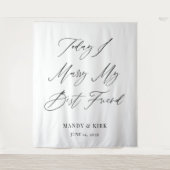 Tenture Today I Marry My Best Friend Wedding Backdrop (Devant)