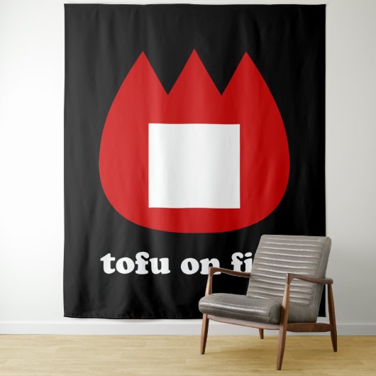Tenture 📛 tofu en feu (En situation)