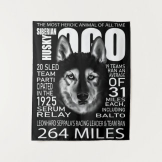 Tenture Togo Siberian Husky Cool Husky Dog Face