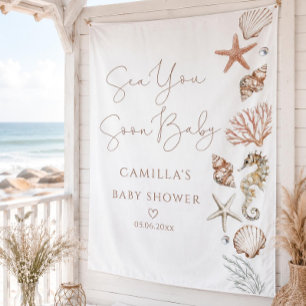 Tenture Toi de la mer bientôt Fond de fête de bébé bohème 