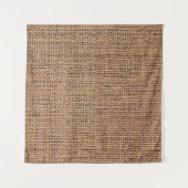 Tenture Toile Burlap Brown naturel Grange grossier (Devant (Horizontal))