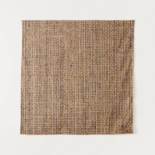 Tenture Toile Burlap Brown naturel Grange grossier (Devant)