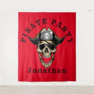 Tenture Toile de fond d'anniversaire sur le thème des pira