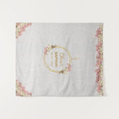 Tenture Toile de fond de baptême géométrique marbre orchid (Devant (Horizontal))