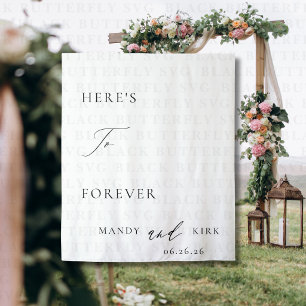 Tenture Toile de fond de mariage pour photos "À jamais"   
