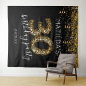 Tenture Toile de fond de photo avec impression léopard pou (En situation (horizontale))