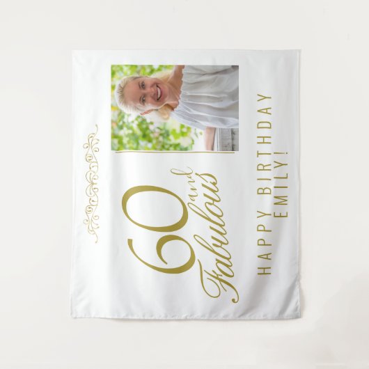 Tenture Toile de fond de photo pour 60 ans et fabuleux 60e (Devant)