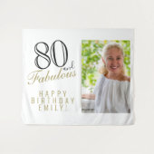 Tenture Toile de fond de photo pour 80 ans et fabuleux 80e (Devant (Horizontal))