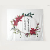 Tenture Toile de fond de photobooth de mariage de Noël en (Devant (Horizontal))