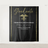 Tenture Toile de fond de remise de diplôme d'infirmière en (Devant)