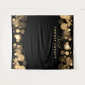 Tenture Toile de fond Nouvel An Or Hiver Enchanté (Devant (Horizontal))