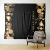 Tenture Toile de fond Nouvel An Or Hiver Merveilleux (En situation (horizontale))