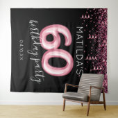 Tenture Toile de fond photo 60e anniversaire rose noir (En situation (horizontale))
