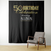 Tenture toile de fond pour célébration d'anniversaire 50 a (En situation)