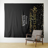 Tenture toile de fond pour la célébration des 40 ans (En situation (horizontale))