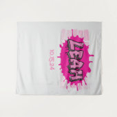 Tenture Toile de fond pour photo avec votre nom de graffit (Devant (Horizontal))