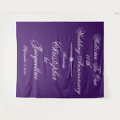 Tenture Toile de fond pour Photomaton Script Anniversaire  (Devant (Horizontal))