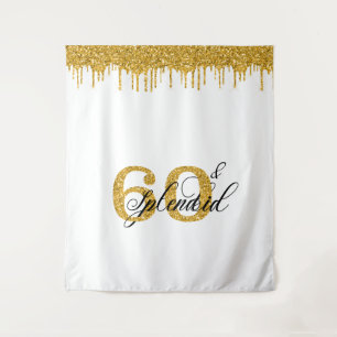 Tenture Toile de fond pour photomaton Soixantième annivers