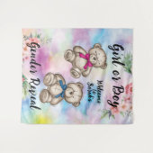 Tenture Toile de fond pour révélation du sexe (Devant (Horizontal))