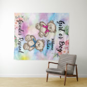 Tenture Toile de fond pour révélation du sexe (En situation (horizontale))