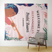 Tenture Toile de fond rose pour Photomaton de bienvenue po (En situation (horizontale))