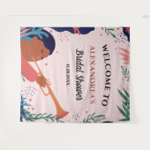 Tenture Toile de fond rose pour Photomaton de bienvenue po (Devant (Horizontal))