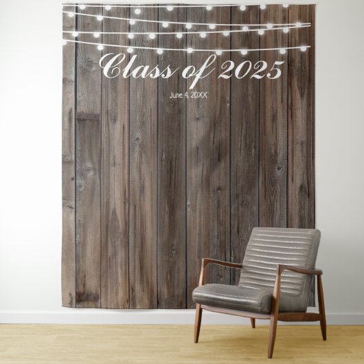 Tenture Toile en bois rustique - Pays Ouest (En situation)