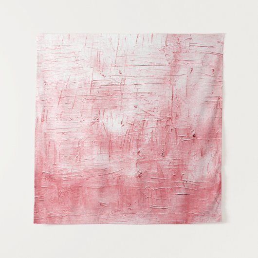 Tenture Toile rouge métallique : Elégance de la brosse. (Devant)