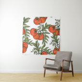 Tenture Tomate Vintage : Illustration du marché agricole. (En situation)