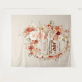 Tenture Tombe floral terre cuite blush super 100e annivers (Devant (Horizontal))