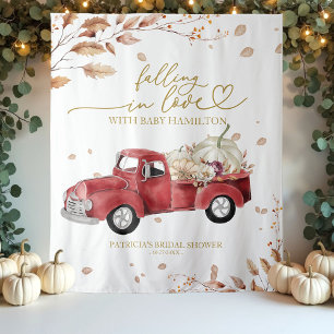 Tenture Tomber dans l'amour Baby shower arrière-plan