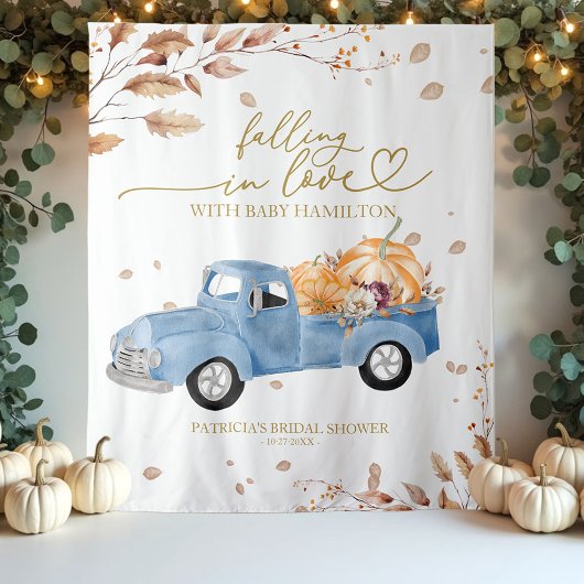 Tenture Tomber dans l'amour Baby shower arrière-plan