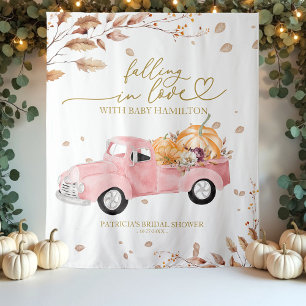 Tenture Tomber dans l'amour Baby shower arrière-plan