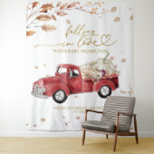 Tenture Tomber dans l'amour Baby shower arrière-plan (En situation)