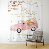 Tenture Tomber dans l'amour Baby shower arrière-plan (En situation)
