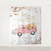 Tenture Tomber dans l'amour Baby shower arrière-plan (Devant)