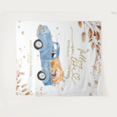 Tenture Tomber dans l'amour Baby shower arrière-plan (Devant (Horizontal))