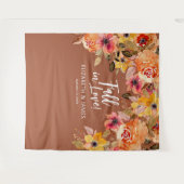 Tenture Tomber dans l'amour Floral Mariage Contexte (Devant (Horizontal))
