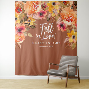 Tenture Tomber dans l'amour Floral Mariage Contexte