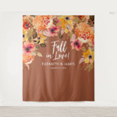 Tenture Tomber dans l'amour Floral Mariage Contexte (Devant)