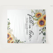 Tenture Tomber dans l'amour tournesols Mariage arrière-pla (Devant (Horizontal))