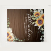 Tenture Tomber dans l'amour tournesols Mariage arrière-pla (Devant (Horizontal))