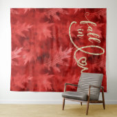 Tenture Tombez amoureux de l'automne | Fond photo rouge (En situation (horizontale))