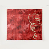 Tenture Tombez amoureux de l'automne | Fond photo rouge (Devant (Horizontal))