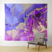 Tenture Ton abstrait de bijou rose violet (En situation (horizontale))