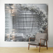 Tenture Tons gris joli Arche florale (En situation (horizontale))