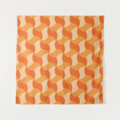 Tenture Tons oranges géométriques : Carreaux Abstraits (Devant (Horizontal))