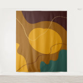 Tenture Tons Terre formes organiques abstrait arrière - pl (Devant)