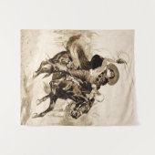 Tenture "Toro Toro" A Vaquero Roping a Steer (Devant (Horizontal))