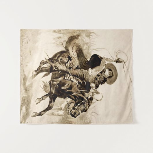 Tenture "Toro Toro" A Vaquero Roping a Steer (Devant (Horizontal))